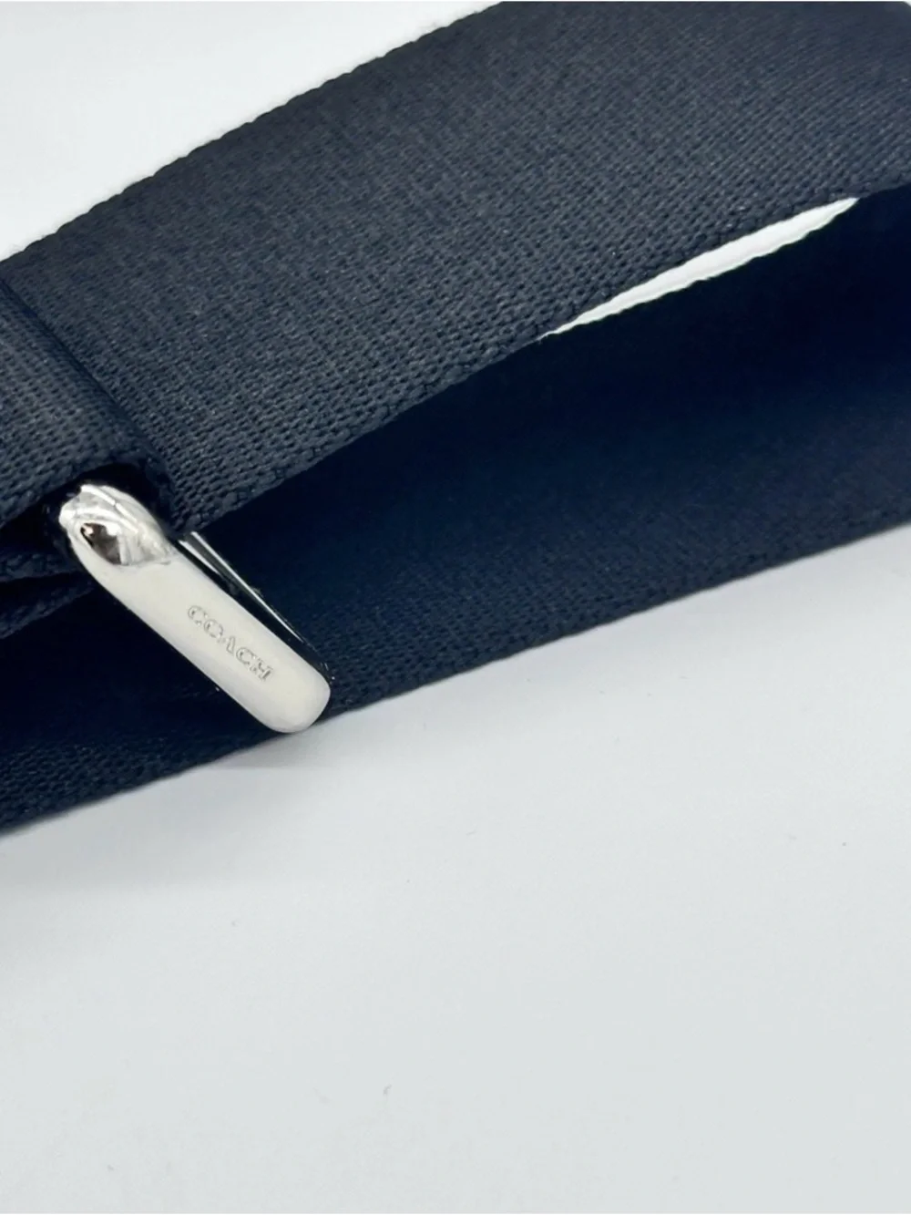 Coach Perry Slim Briefcase Laptop Bag Navy Blue Signature Coated Canvas F59057 - Picture 8 of 16